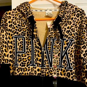 Victoria Secret Medium zipper hoodie jacket- fits over- sized.